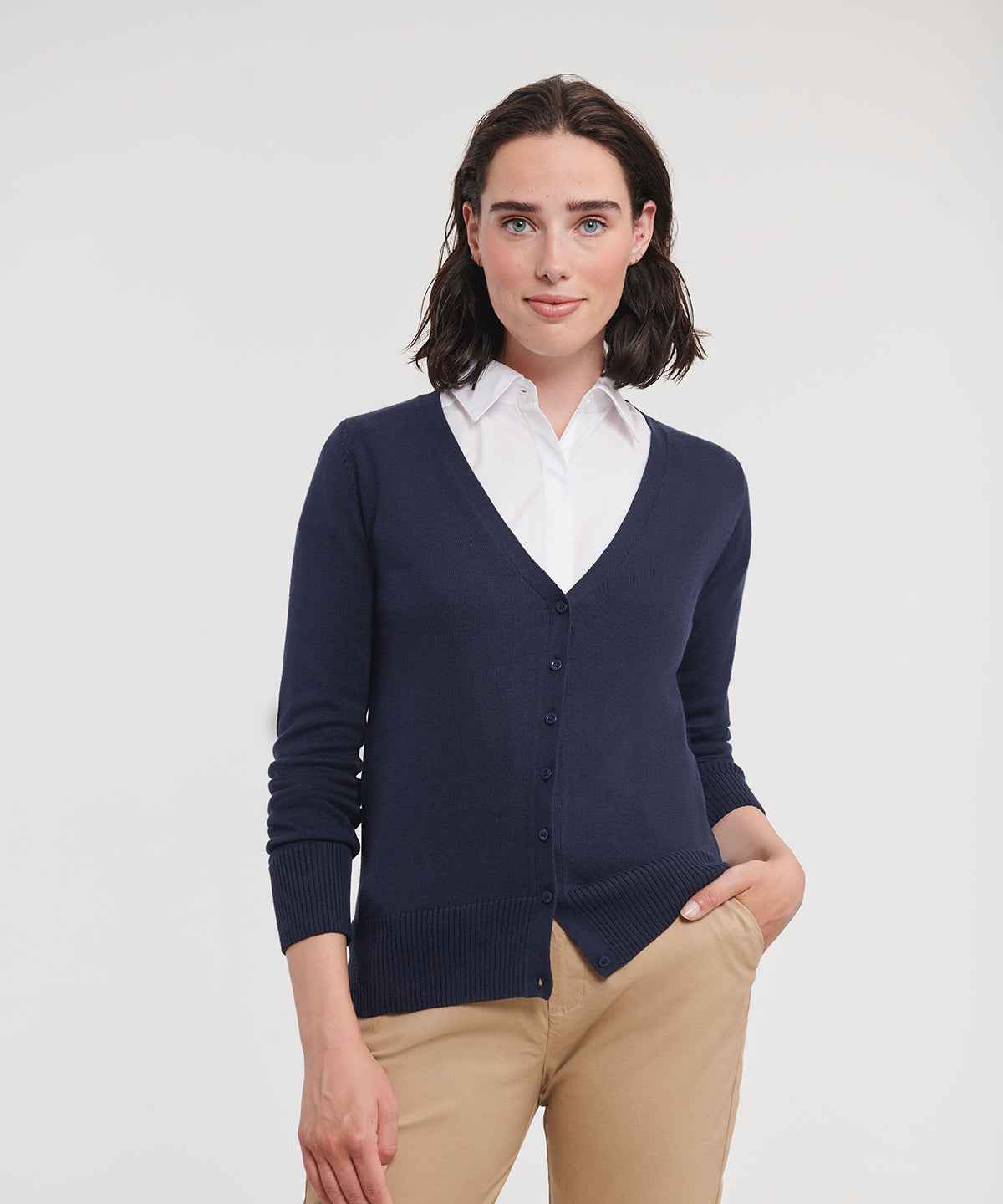Women's v-neck knitted cardigan