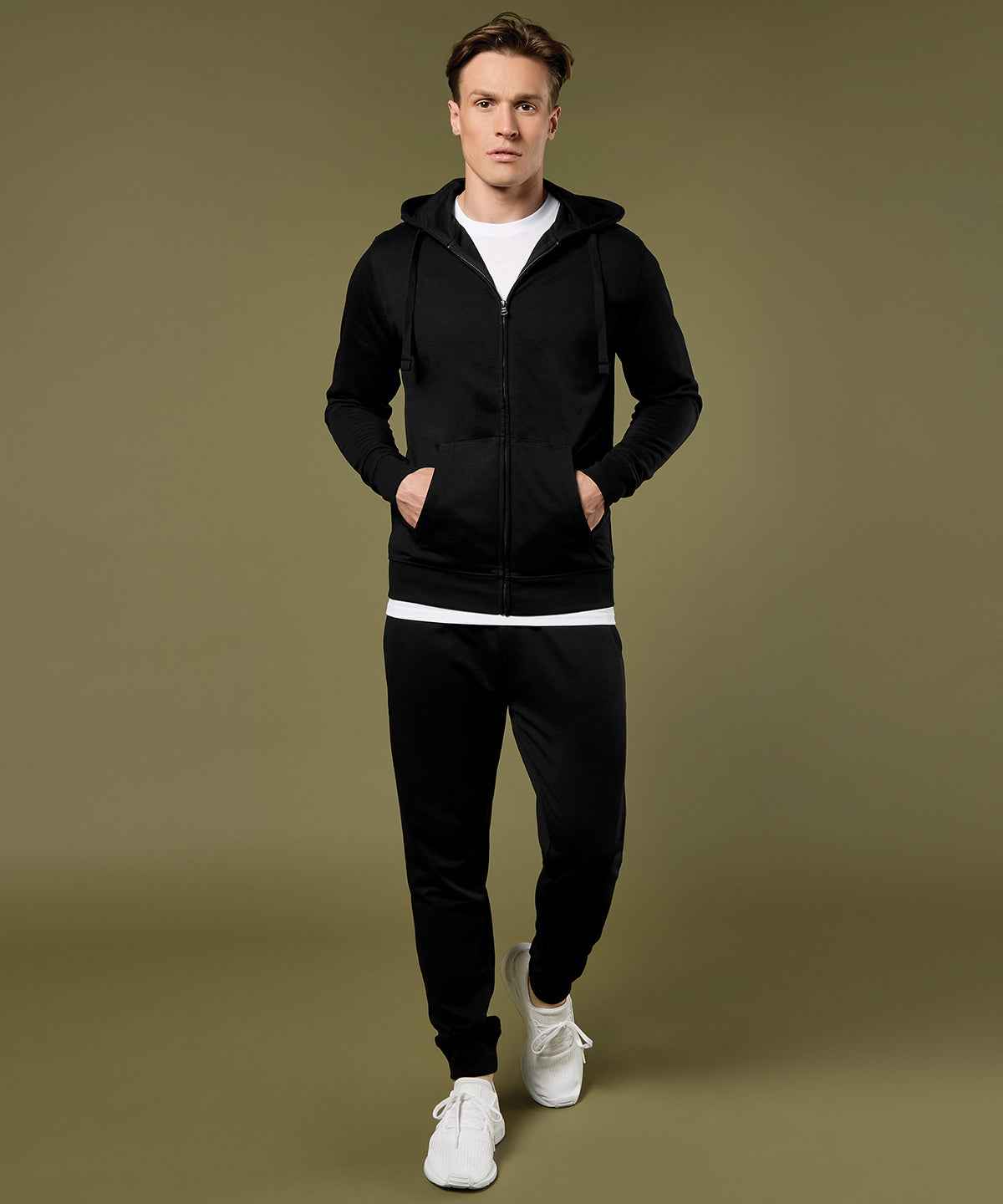 Klassic hooded zipped jacket Superwash® 60° long sleeve (regular fit)