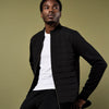 Regular fit quilted full-zip sweatshirt
