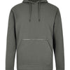 Regular fit piqué hoodie with zipped pocket