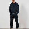 Regular fit piqué hoodie with zipped pocket