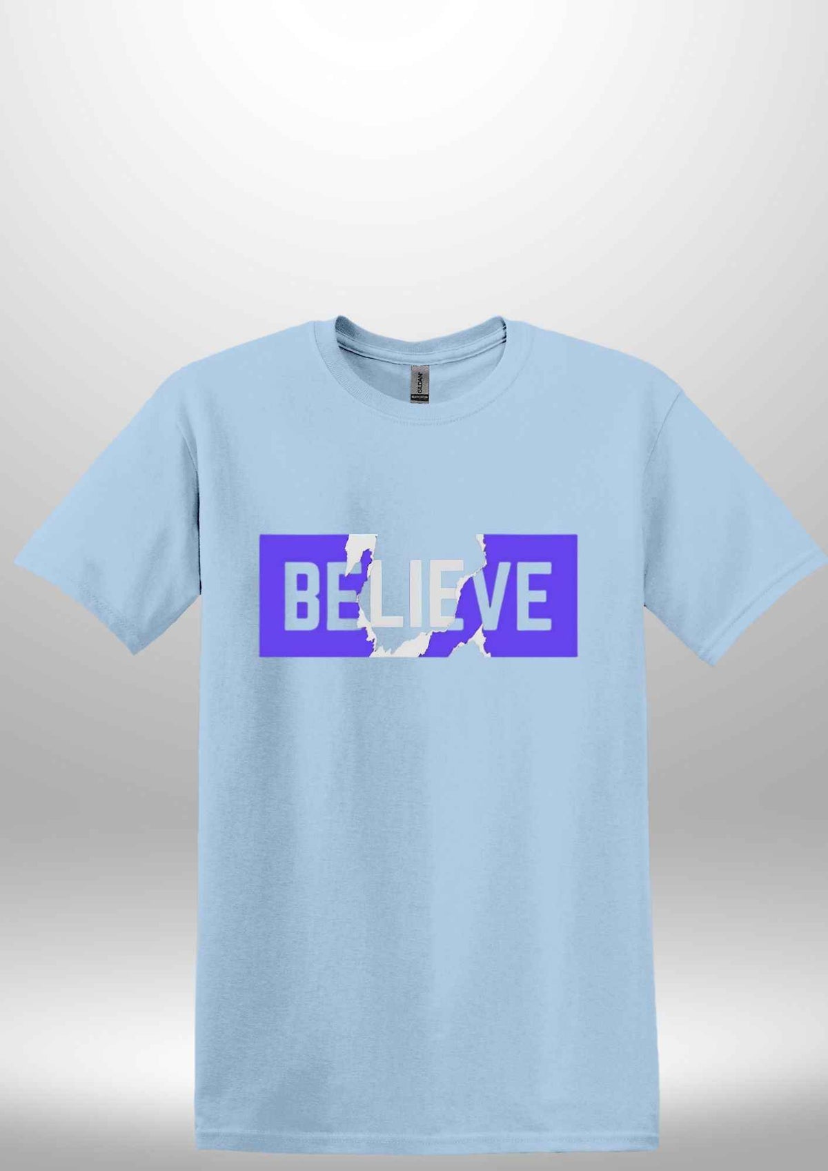 Blue "Believe" Luxe T-shirt by Luxe Sensational