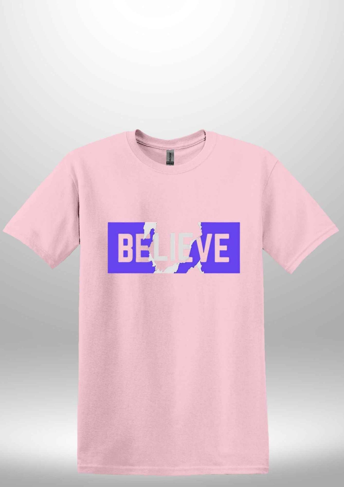 Blue "Believe" Luxe T-shirt by Luxe Sensational