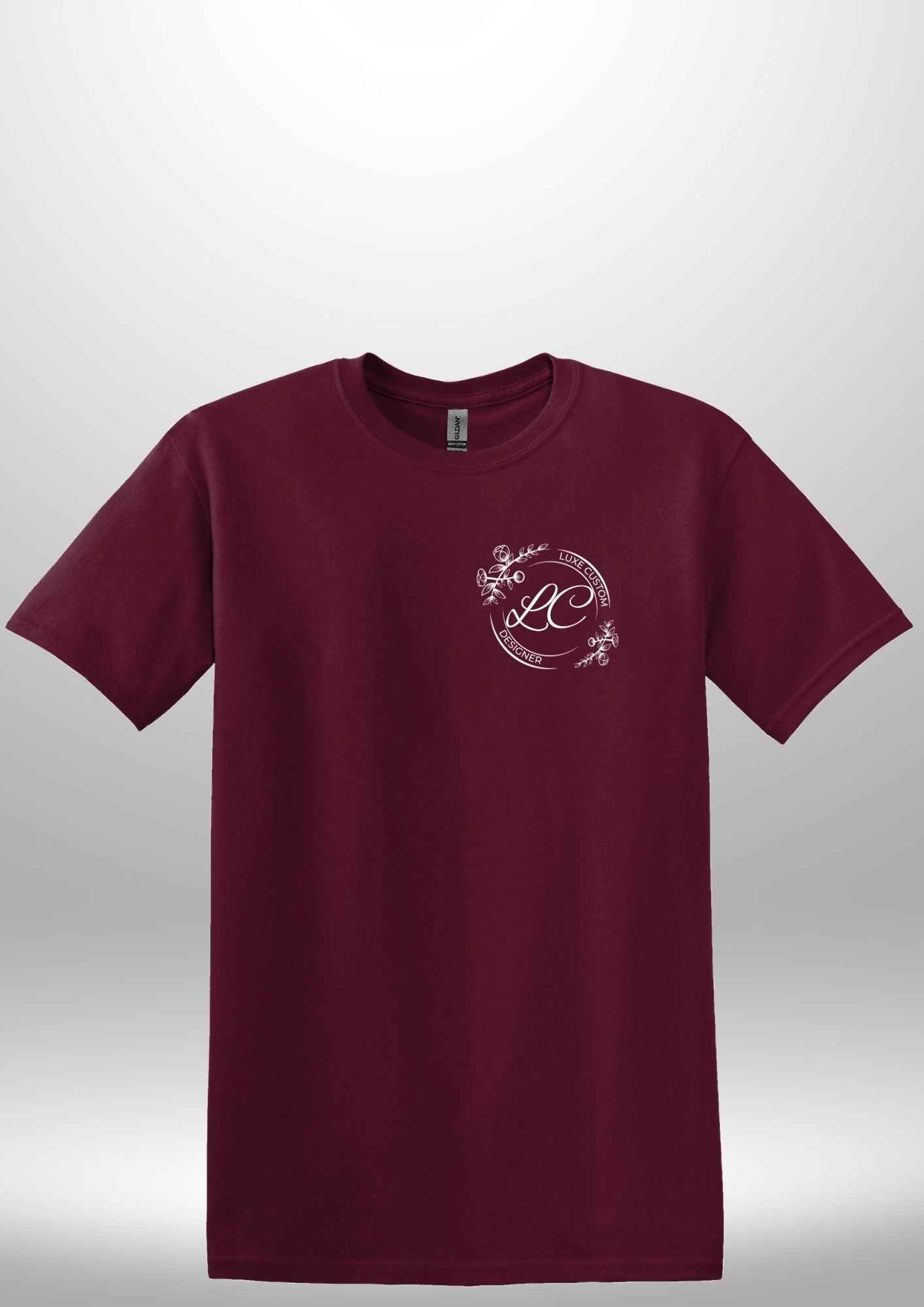 Red "Believe In Yourself" Luxe T-Shirt - Luxe Custom Designer