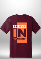 Red "Believe In Yourself" Luxe T-Shirt by Luxe Sensational