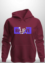 Blue "Believe" Luxe Hoodie by Luxe Sensational