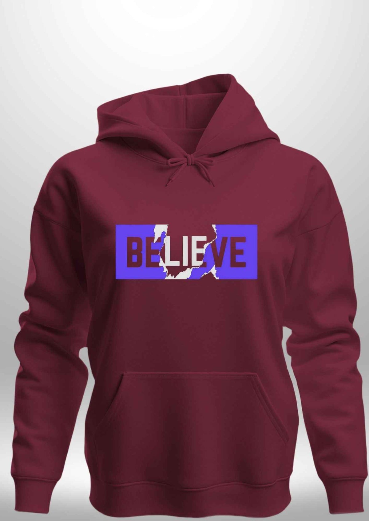 Blue "Believe" Luxe Hoodie by Luxe Sensational
