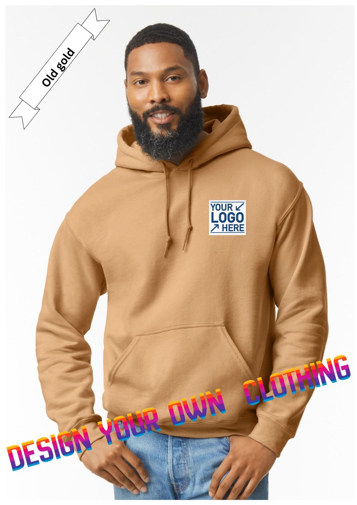 Old Gold Hoodie by Luxe Sensational