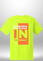 Red "Believe In Yourself" Luxe T-Shirt by Luxe-Custom-Designer