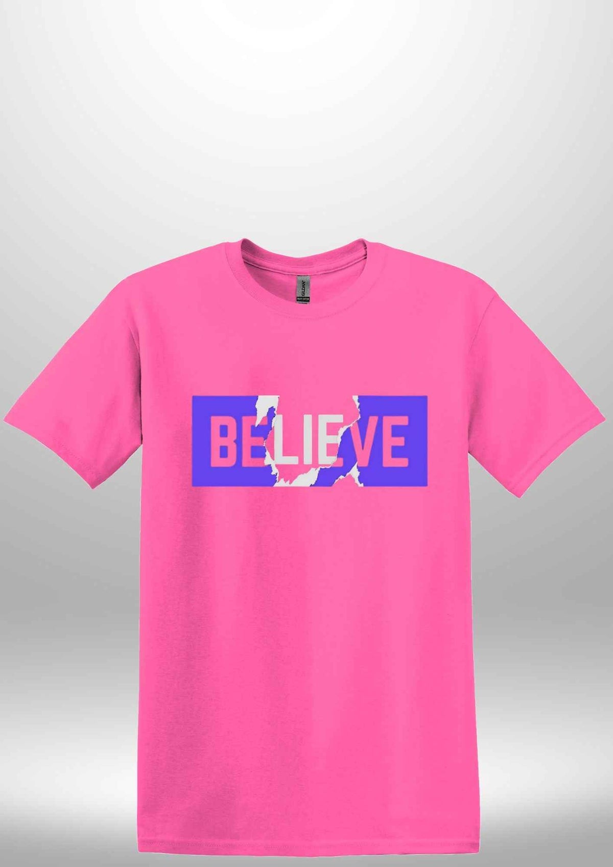 Blue "Believe" Luxe T-shirt by Luxe Sensational