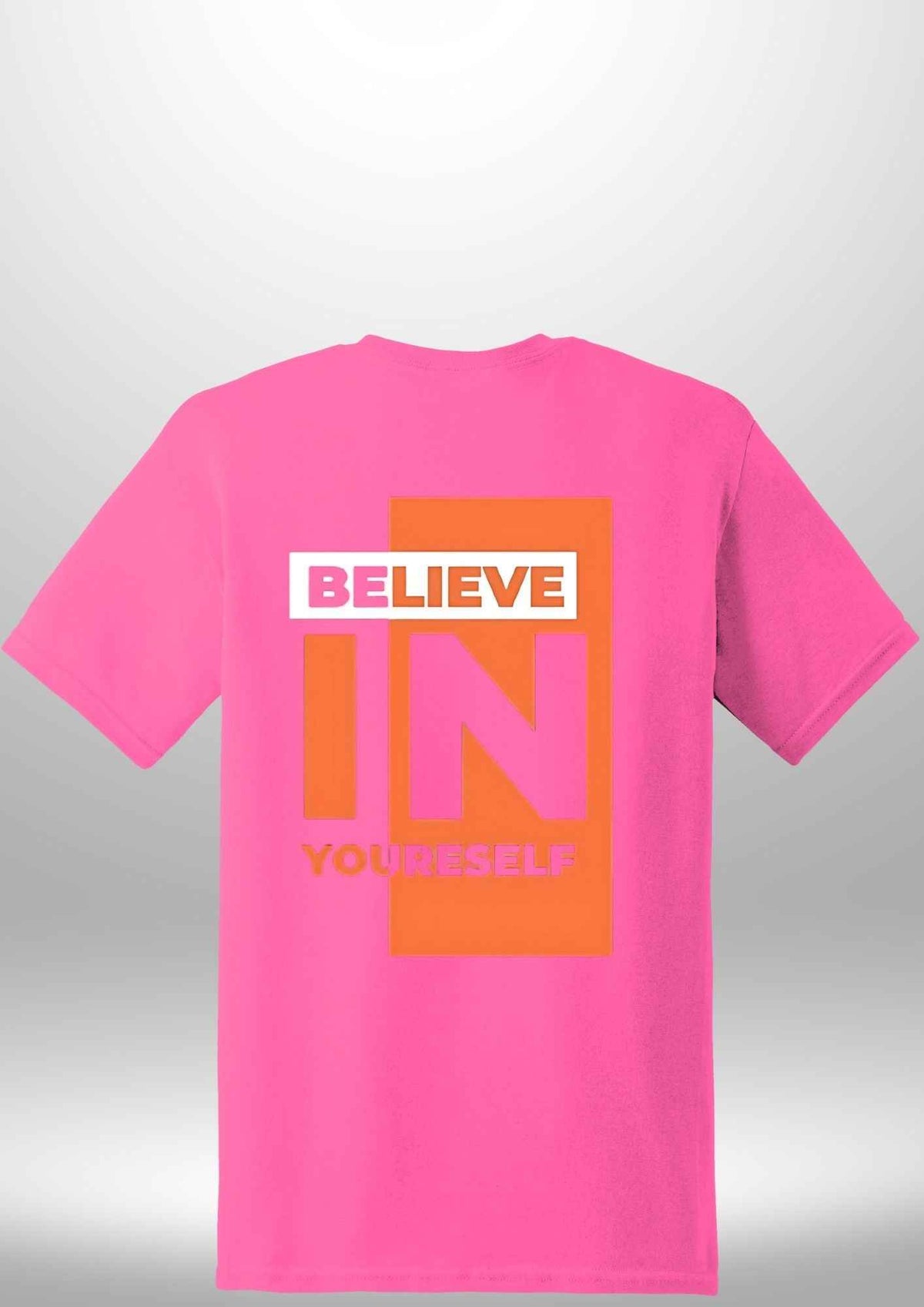 Red "Believe In Yourself" Luxe T-Shirt by Luxe-Custom-Designer