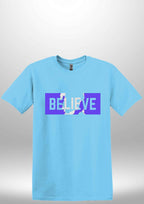 Blue "Believe" Luxe T-shirt by Luxe Sensational
