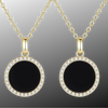 Gold Double Photo Pendant Necklace