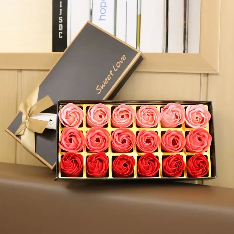 18 Piece Rose Soap Box by Luxe Sensational