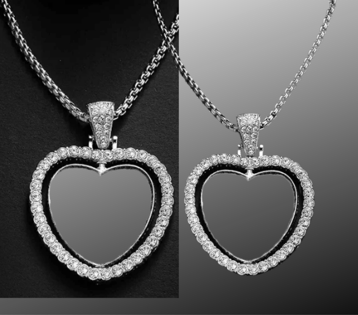 Double Photo Heart Pendant by Luxe Sensational