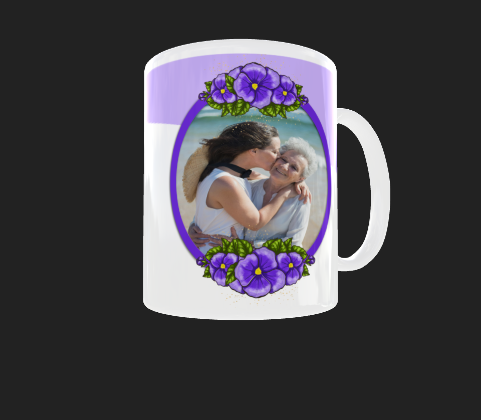 Purple Rose Photo Mug Mother Day by Luxe Sensational
