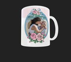 Pink & White Mothers day photo mug by Luxe Sensational