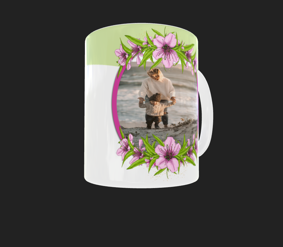 Mothers Day Pink rose photo mug by Luxe Sensational