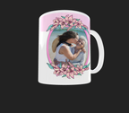 Pink Rose Mothers Day Photo Mug by Luxe Sensational