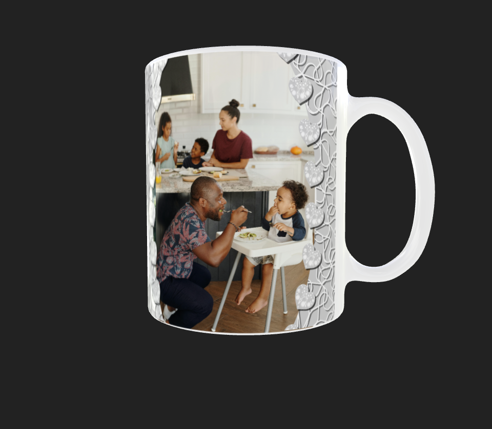 Silver Glitter pattern Photo Mug by Luxe Sensational