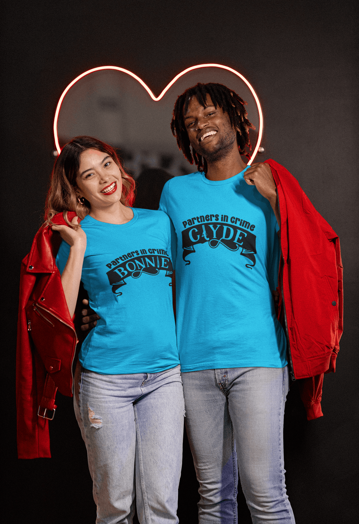 Bonnie & Clyde Matching T-Shirt set by Luxe Sensational