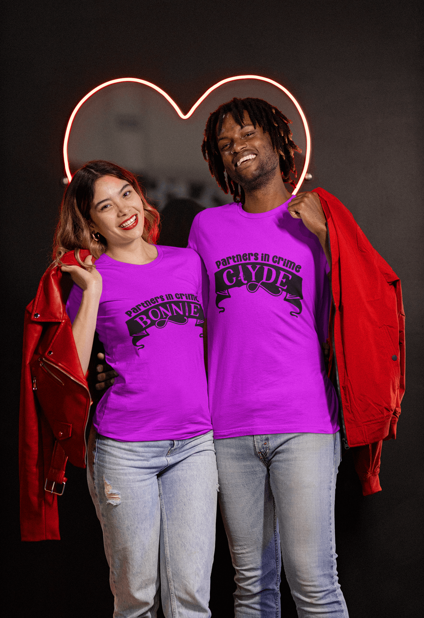 Bonnie & Clyde Matching T-Shirt set - Luxe Custom Designer