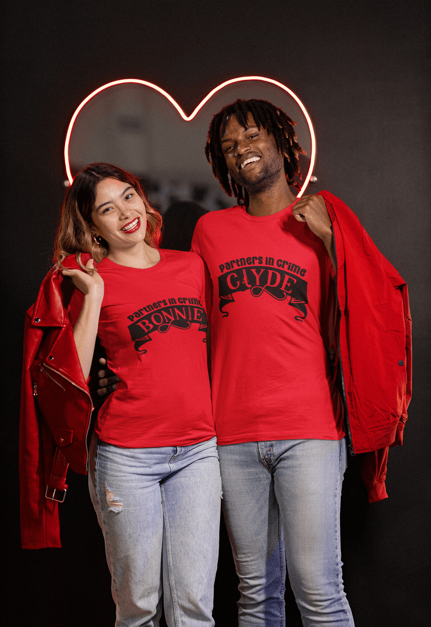 Bonnie & Clyde Matching T-Shirt set - Luxe Custom Designer