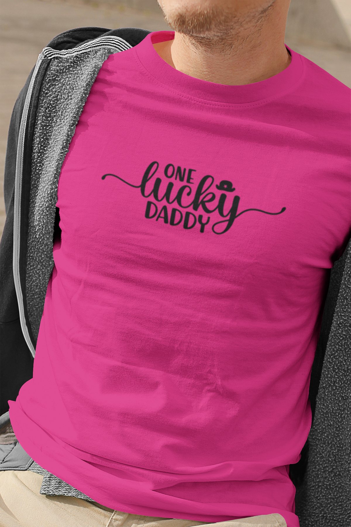 One Lucky Dad T-Shirt by Luxe Sensational