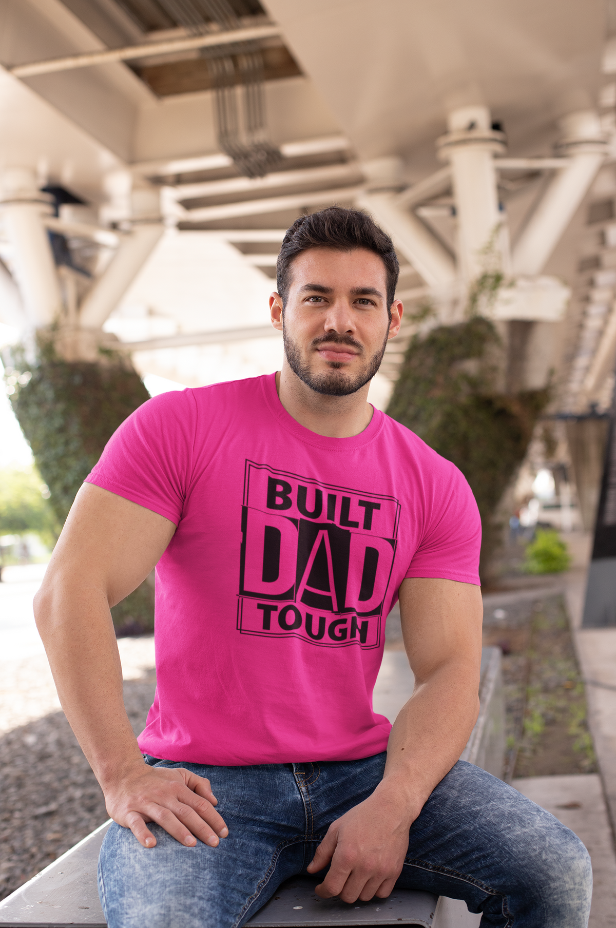 Dad Built - Dad Tough T-Shirt by Luxe Sensational