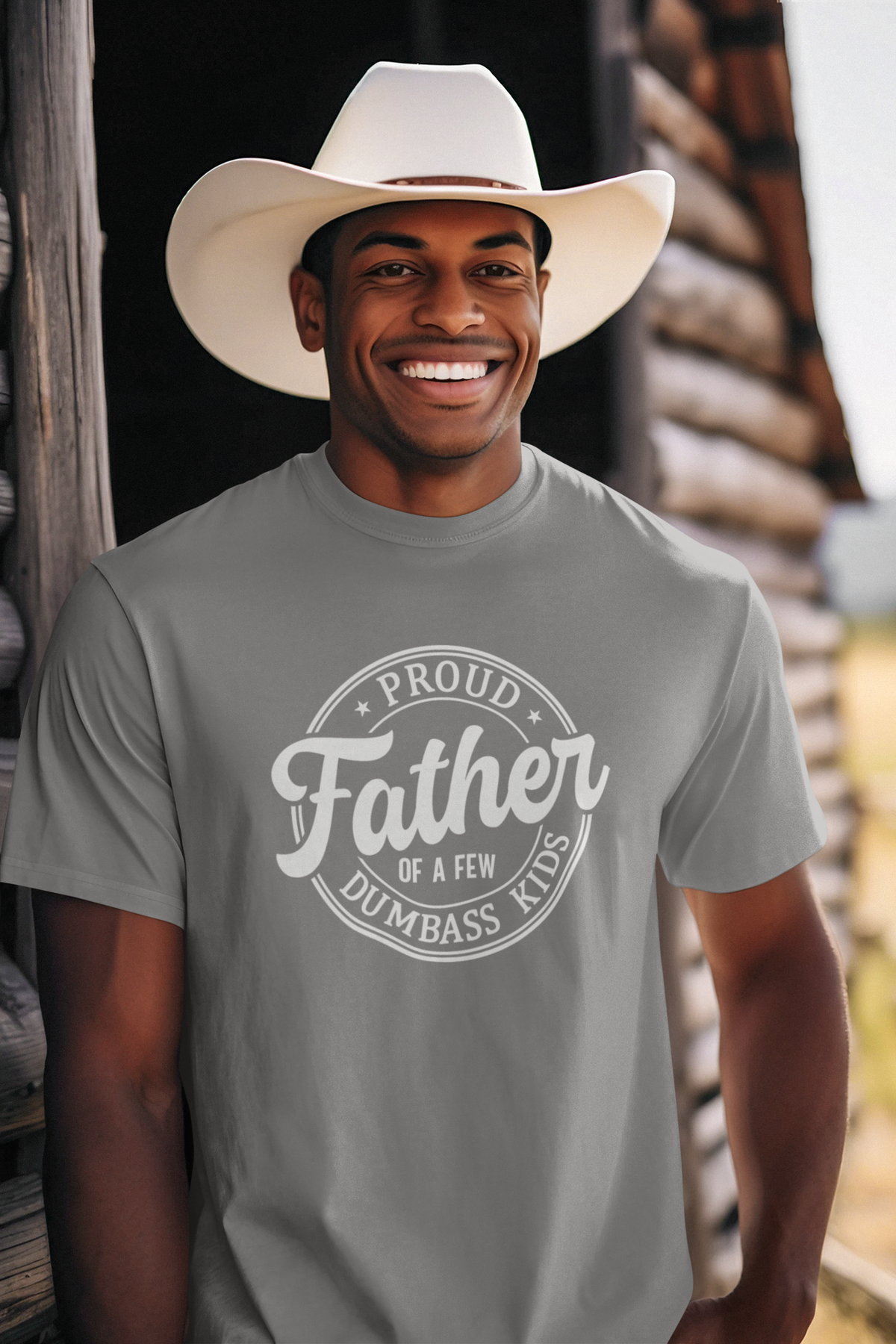Proud Father of few dumbass kids T-Shirt by Luxe Sensational