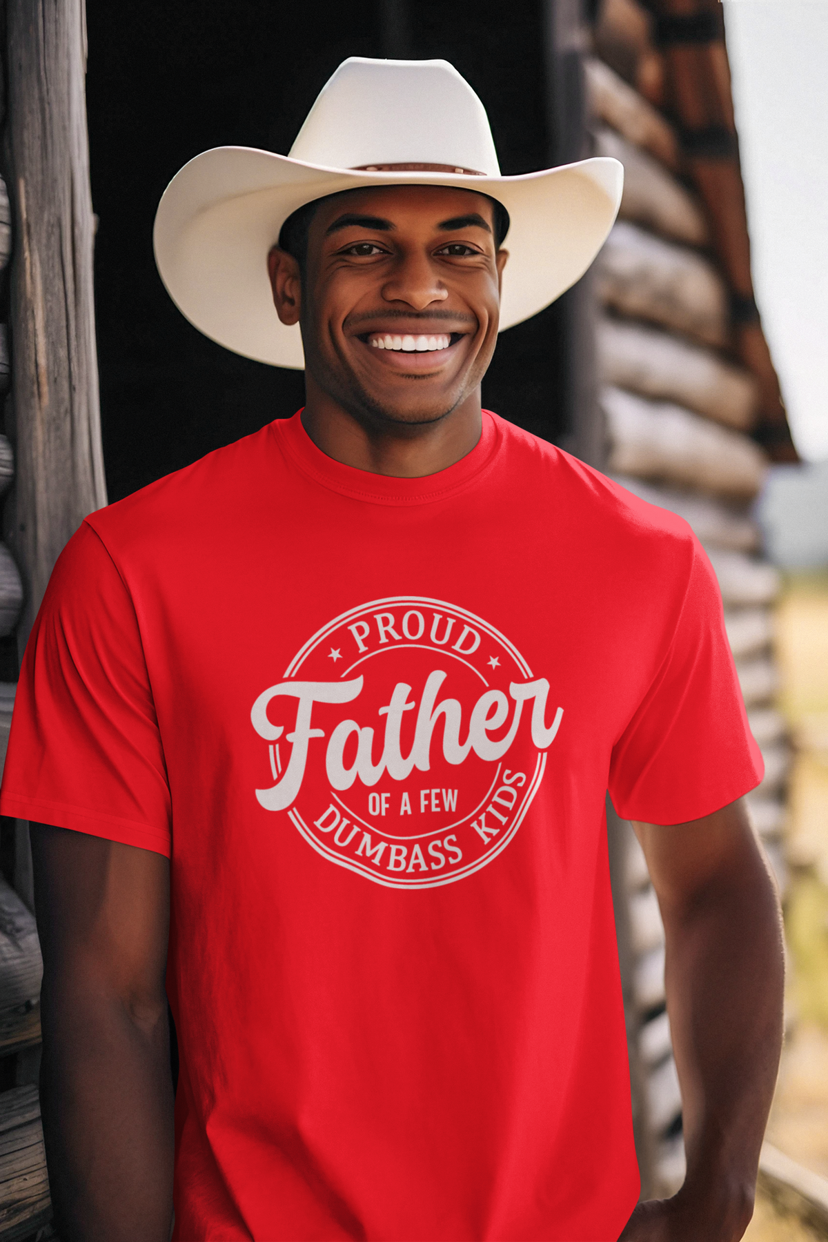 Proud Father of few dumbass kids T-Shirt by Luxe Sensational