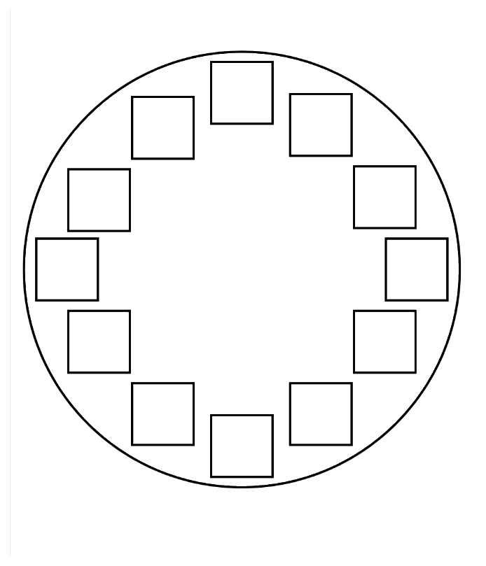 12 photo panel clock by Luxe Sensational