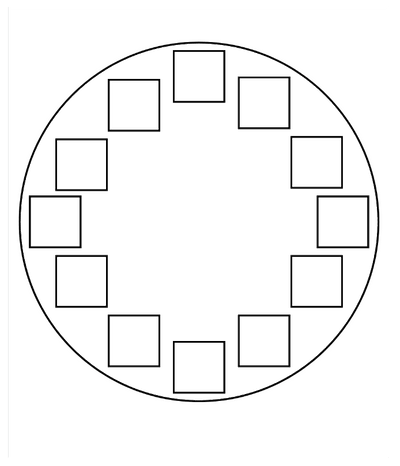 12 photo panel clock - Luxe Custom Designer
