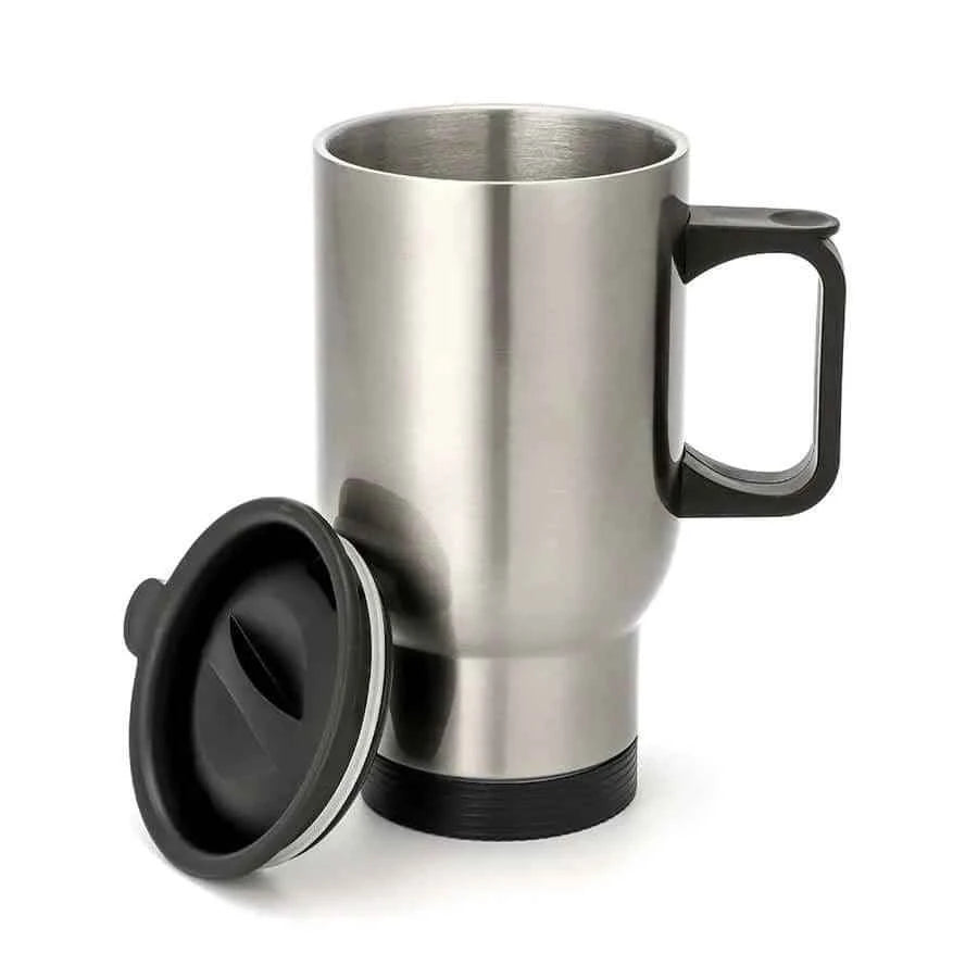 14 oz Stainless Steel Travel Mug Silver by Luxe Sensational