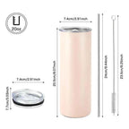 20oz Skinny Tumbler - Pink by Luxe Sensational