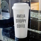 380ml Polymer Travel Mug White - White Lid by Luxe Sensational