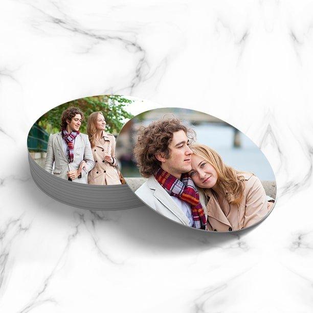 4x Glass coaster - Luxe Custom Designer