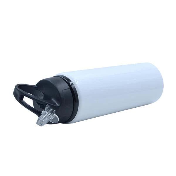 Aluminium Straw Water Bottle 500ml White by Luxe Sensational