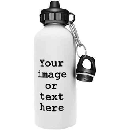 Aluminium Water Bottle 500ml White - Luxe Custom Designer