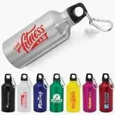 Aluminium Water Bottle 600ml Silver - Luxe Custom Designer