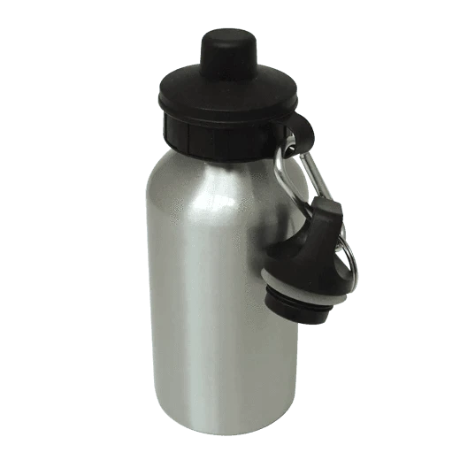Aluminium Water Bottle 600ml Silver - Luxe Custom Designer