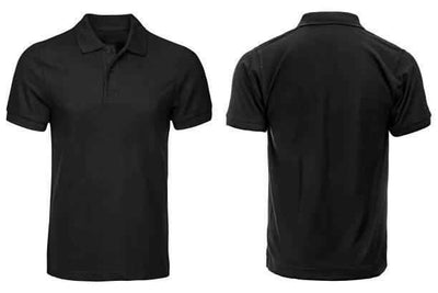 Black Polo Top by Luxe-Custom-Designer