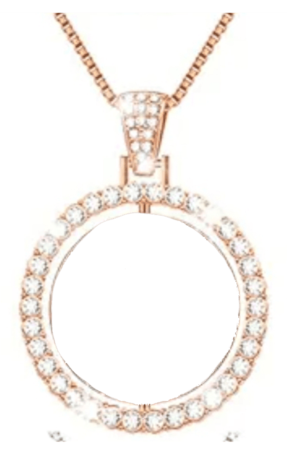 Bronze Double Photo Pendant Necklace - Luxe Custom Designer