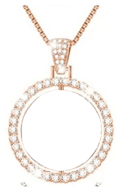 Bronze Double Photo Pendant Necklace - Luxe Custom Designer