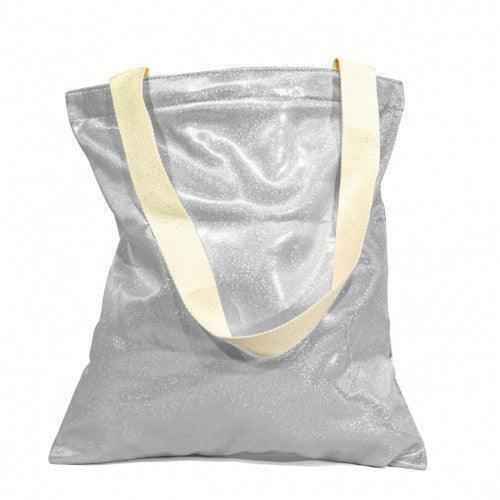 Custom Silver Sparkling Shopping Bag by Luxe Sensational