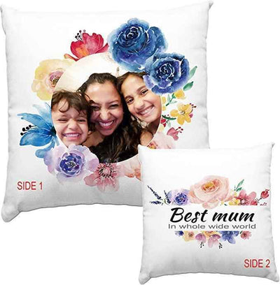 Custom White Velvet Cushion Cover 40cm by 40cm - Cushions with Photos - Luxe Custom Designer