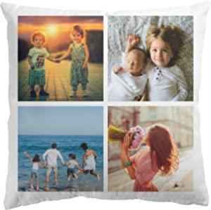 Custom White Velvet Cushion Cover 40cm by 40cm - Cushions with Photos - Luxe Custom Designer