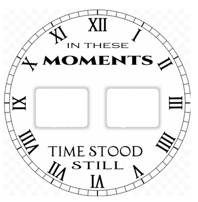 Double photo clock 20cm - Luxe Custom Designer