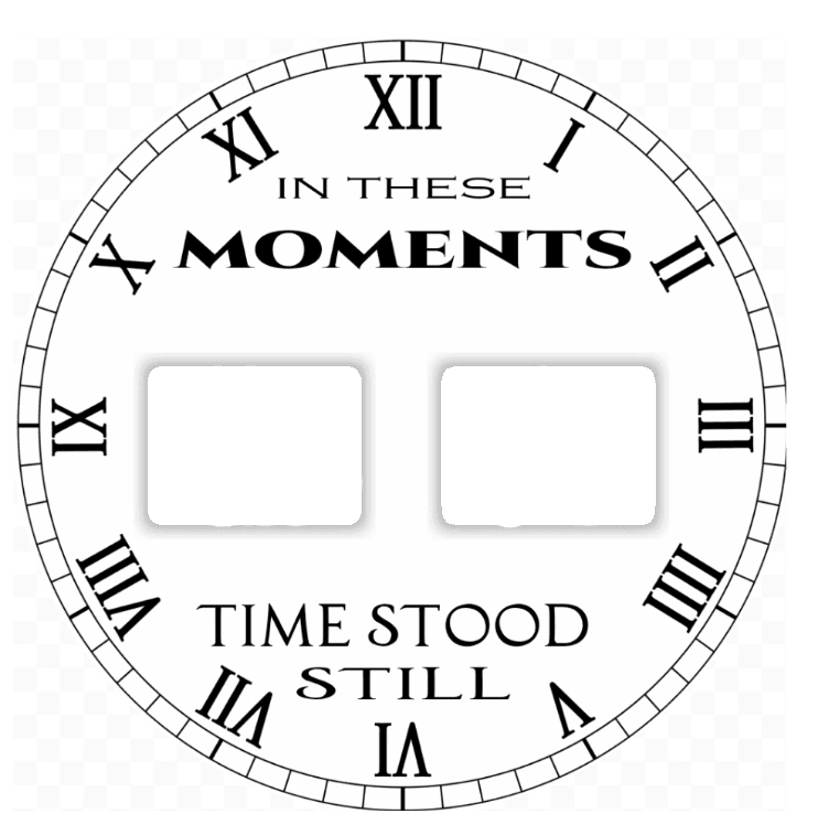 Double photo clock 20cm by Luxe Sensational