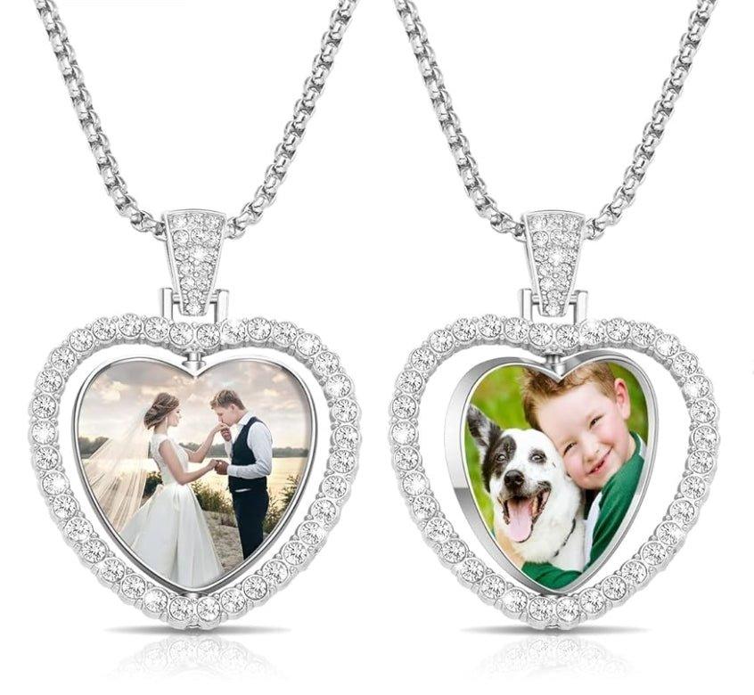 Double Photo Heart Pendant - Luxe Custom Designer